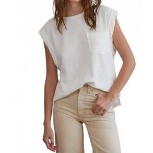 NEW BY TOGETHER redo knit tee in off white